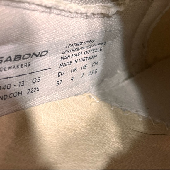 Vagabond Plateform Womens Shoe Beige Loafer Slip On Size 7 - Picture 5 of 7